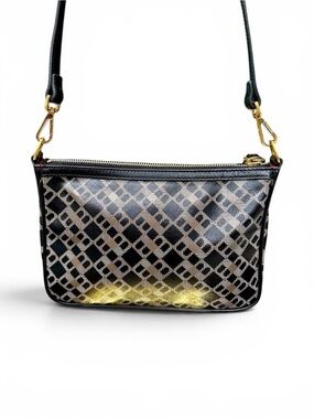 Bally Vintage Monogram Shoulder Bag – Black and Gold